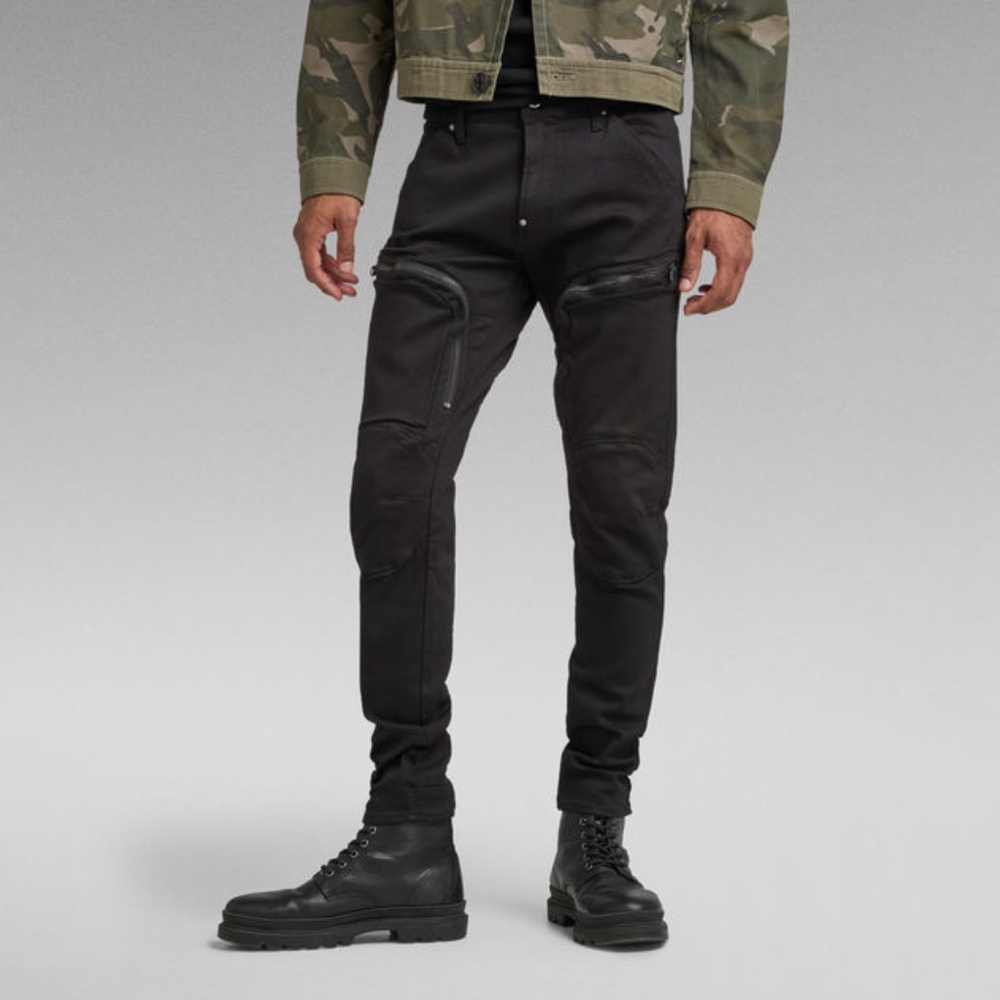 G-Star Raw Black Air Defence Zip Skinny Jeans Size 30 x 32